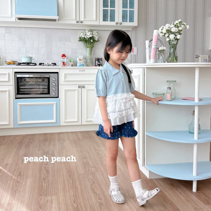 Peach peach - Korean Children Fashion - #magicofchildhood - Mozzi Denim Shorts - 5