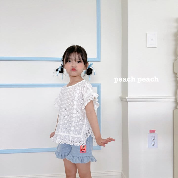 Peach peach - Korean Children Fashion - #stylishchildhood - Mozzi Denim Shorts - 10