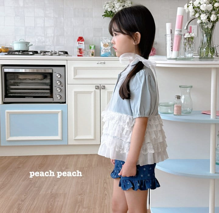 Peach peach - Korean Children Fashion - #todddlerfashion - Mozzi Denim Shorts - 8