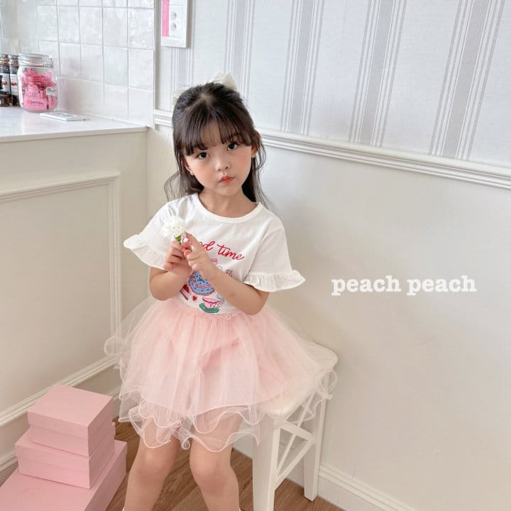 Peach peach - Korean Children Fashion - #todddlerfashion - Summer Darling Tu Tu Skirt Leggings - 7