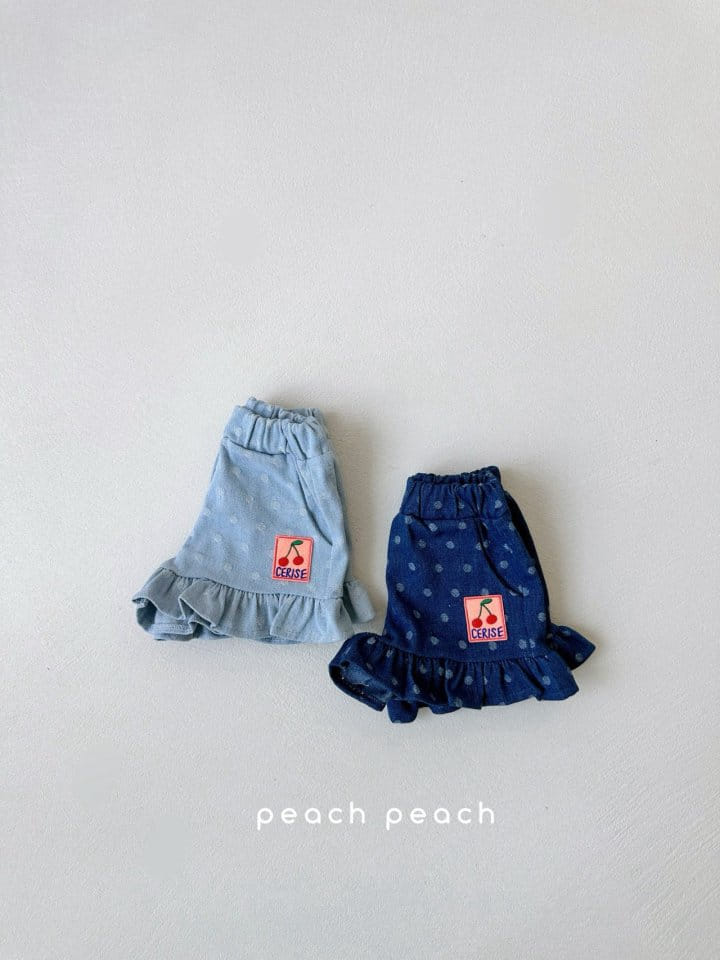 Peach peach - Korean Children Fashion - #toddlerclothing - Mozzi Denim Shorts - 2