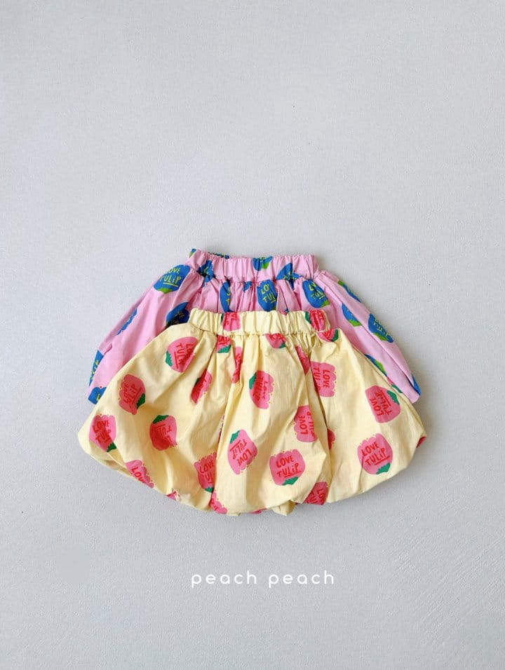 Peach peach - Korean Children Fashion - #toddlerclothing - Tulip Balloon Skirt