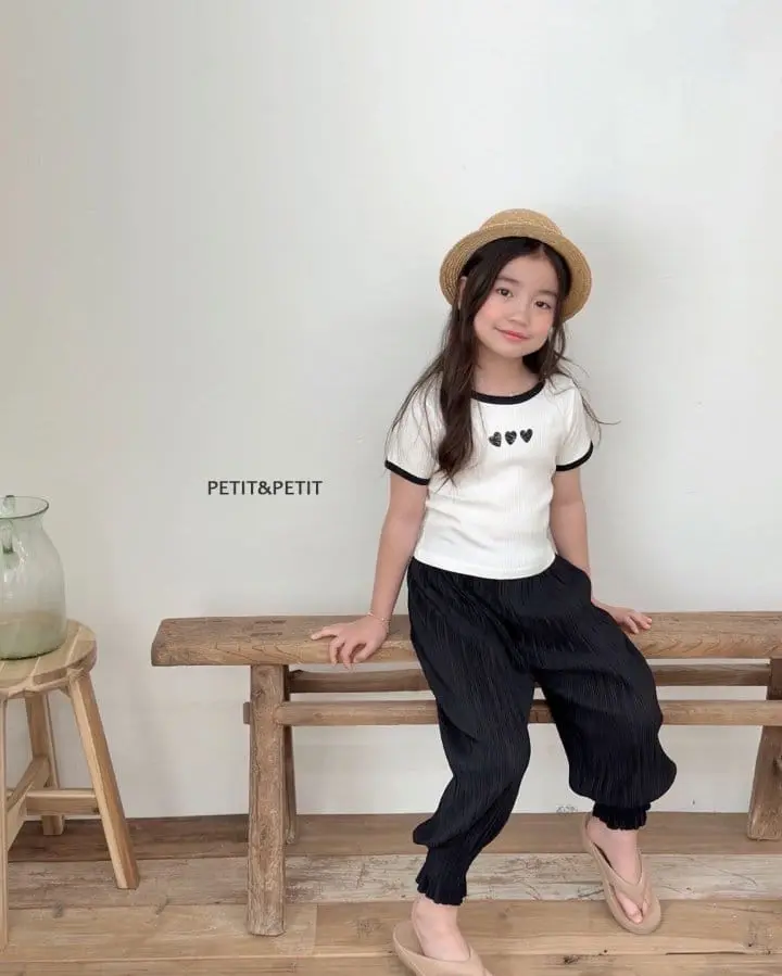 Petit & Petit - Korean Children Fashion - #kidzfashiontrend - Heart Crop Tee - 3