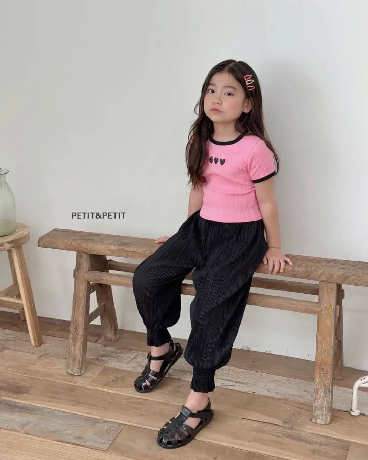 Petit & Petit - Korean Children Fashion - #minifashionista - Heart Crop Tee - 7