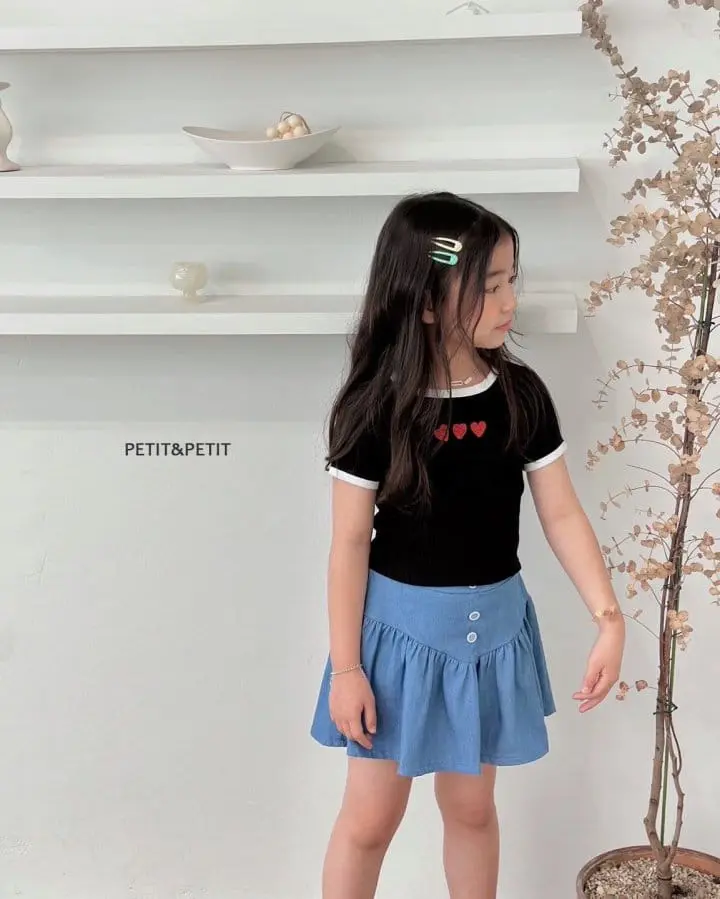 Petit & Petit - Korean Children Fashion - #stylishchildhood - Heart Crop Tee - 11