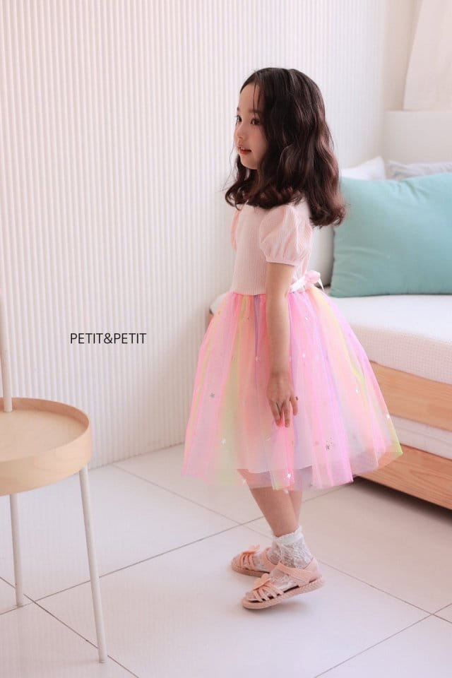 Petit & Petit - Korean Children Fashion - #toddlerclothing - Rainbow Sha One-Piece - 11