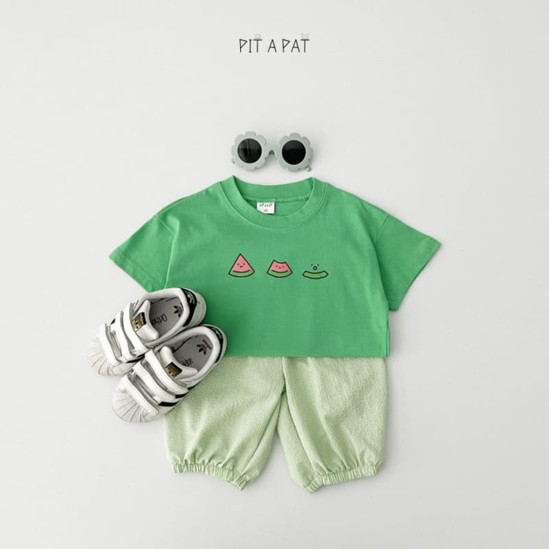 Pitapat - Korean Children Fashion - #childrensboutique - Watermelon Yum Yum Top Bottom Set - 9