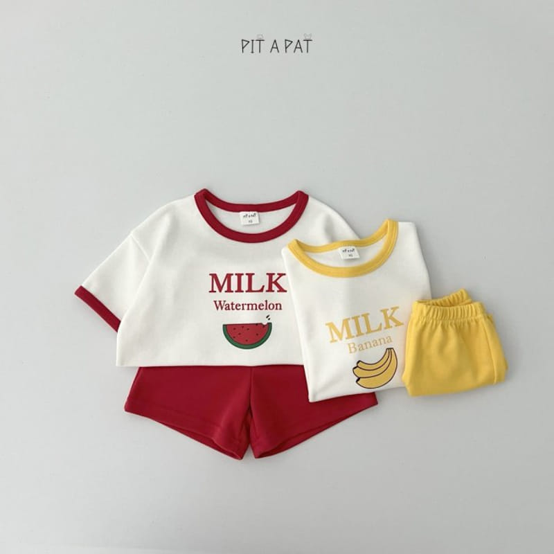 Pitapat - Korean Children Fashion - #childrensboutique - Sweet Milk Top Bottom Set - 6