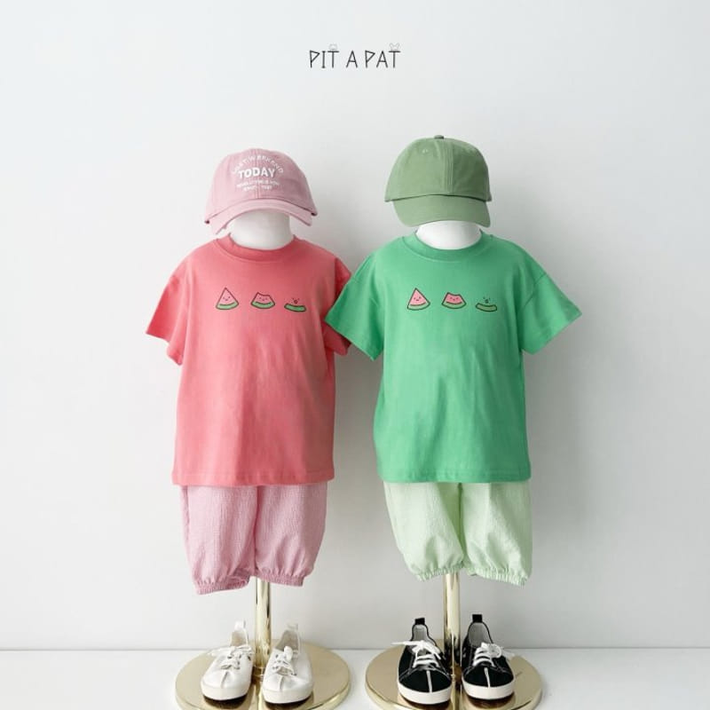 Pitapat - Korean Children Fashion - #designkidswear - Watermelon Yum Yum Top Bottom Set - 10