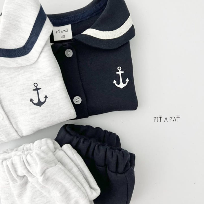 Pitapat - Korean Children Fashion - #designkidswear - Baby Marine Top Bottom Set