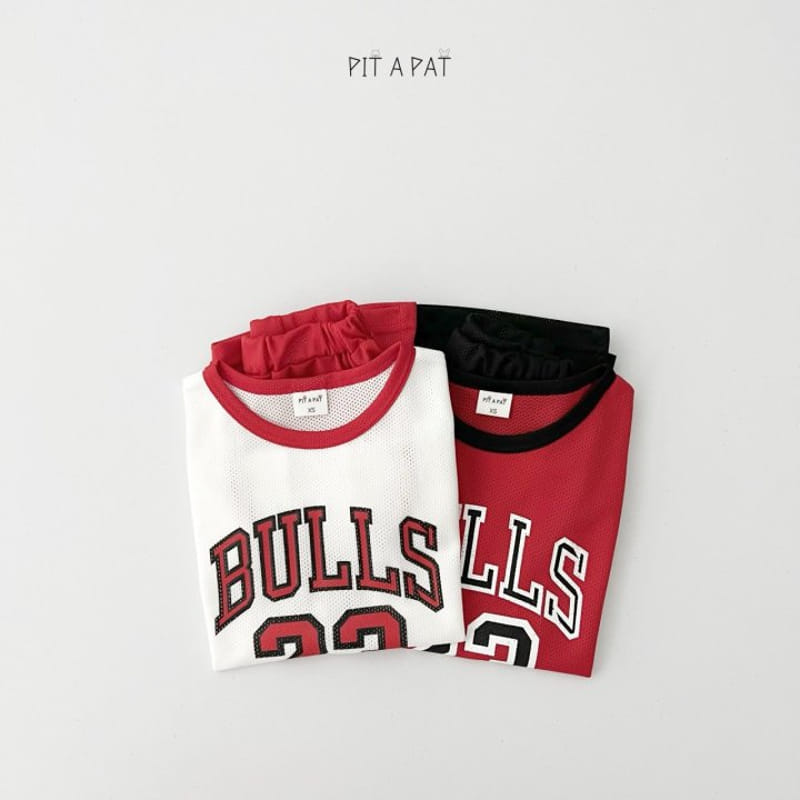 Pitapat - Korean Children Fashion - #fashionkids - Bulls Dunk Sleeveless Top Bottom Set - 2