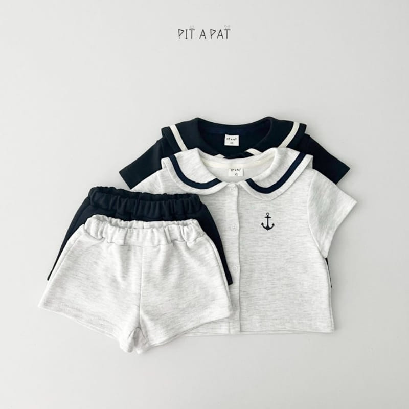 Pitapat - Korean Children Fashion - #littlefashionista - Baby Marine Top Bottom Set - 8