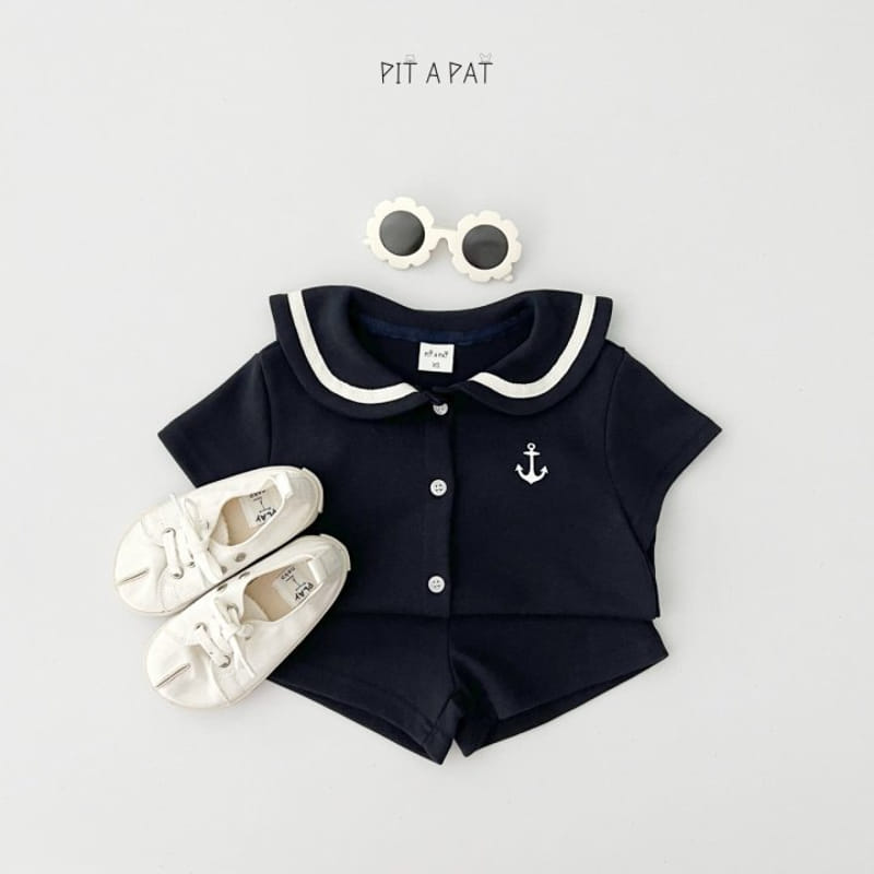 Pitapat - Korean Children Fashion - #magicofchildhood - Baby Marine Top Bottom Set - 9