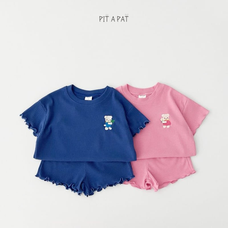 Pitapat - Korean Children Fashion - #magicofchildhood - Flower Bear Top Bottom Set - 5