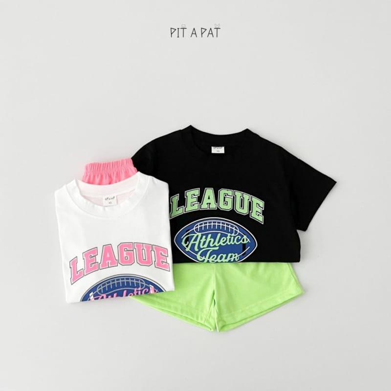 Pitapat - Korean Children Fashion - #stylishchildhood - Foot Ball League Top Bottom Set - 6