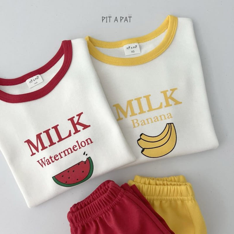 Pitapat - Korean Children Fashion - #toddlerclothing - Sweet Milk Top Bottom Set - 4