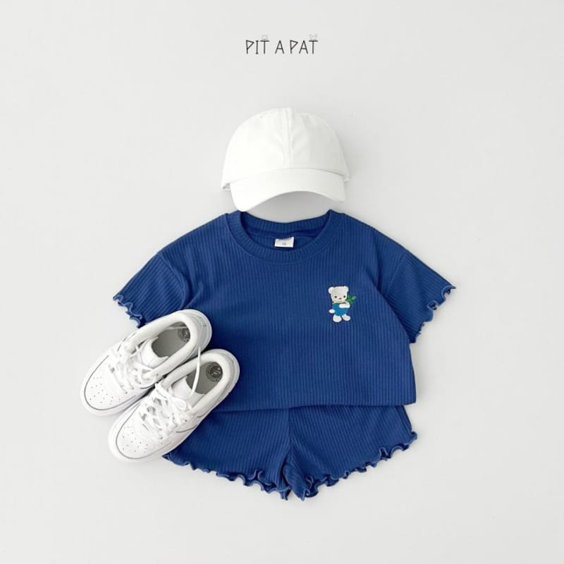 Pitapat - Korean Children Fashion - #stylishchildhood - Flower Bear Top Bottom Set - 10