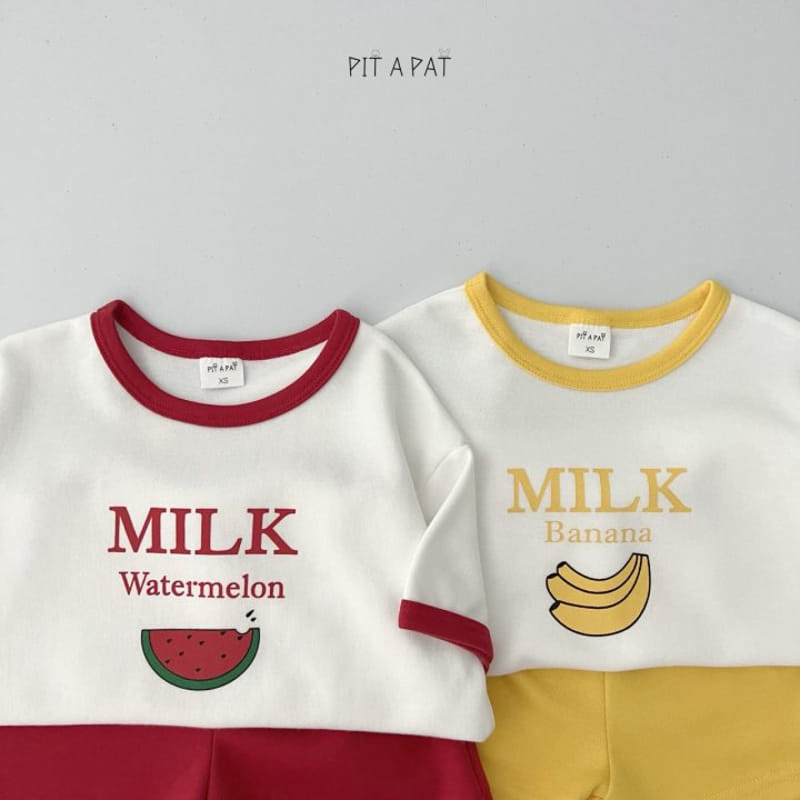 Pitapat - Korean Children Fashion - #todddlerfashion - Sweet Milk Top Bottom Set - 2