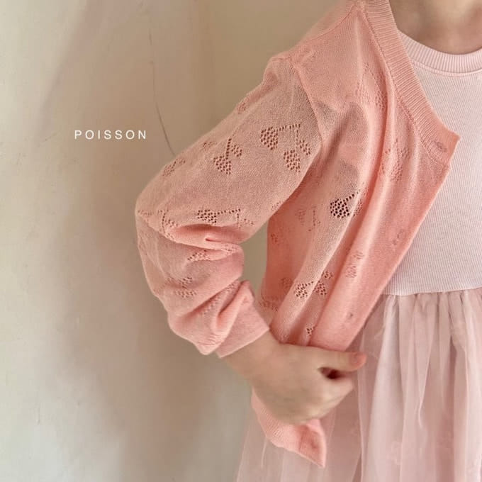 Poisson - Korean Children Fashion - #fashionkids - Eyelet Cardigan