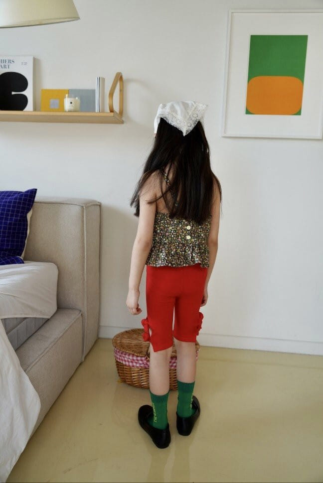 Ramijini - Korean Children Fashion - #childofig - Double Ribbon Leggings - 5