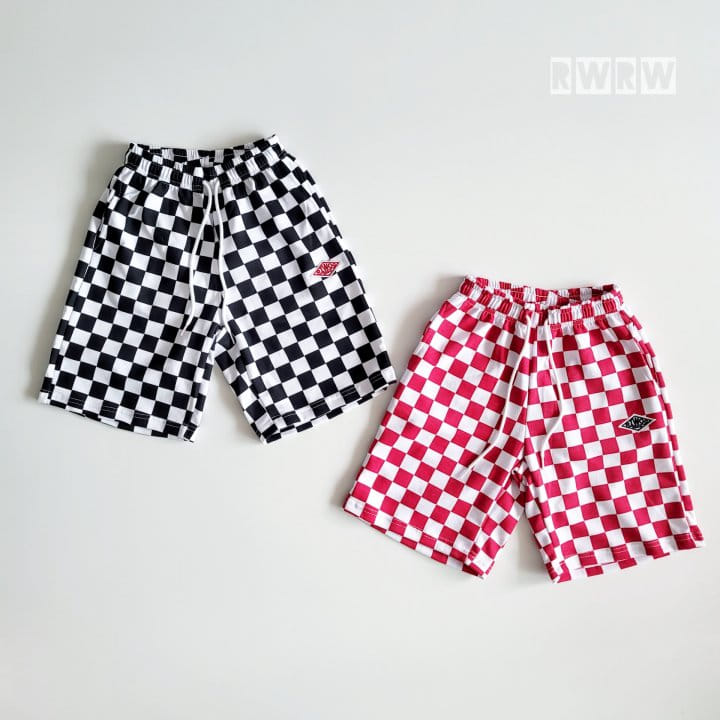 Riwoo Riwoo - Korean Children Fashion - #Kfashion4kids - Riwoo Check Half Wide Pants