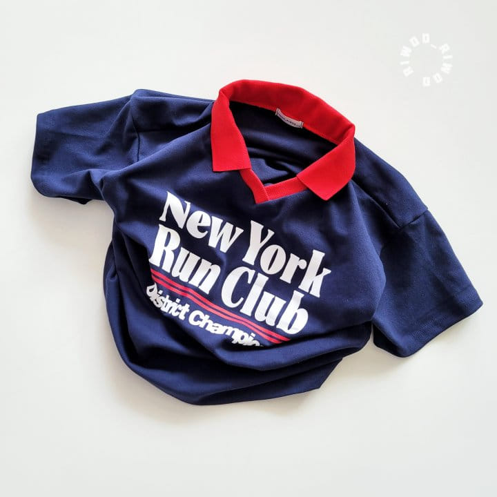 Riwoo Riwoo - Korean Children Fashion - #childofig - New York Yocco Collar 1/2 Tee - 9