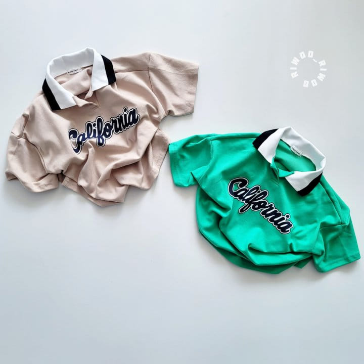 Riwoo Riwoo - Korean Children Fashion - #childofig - Kally Yocco Open Collar 1/2 Tee - 6