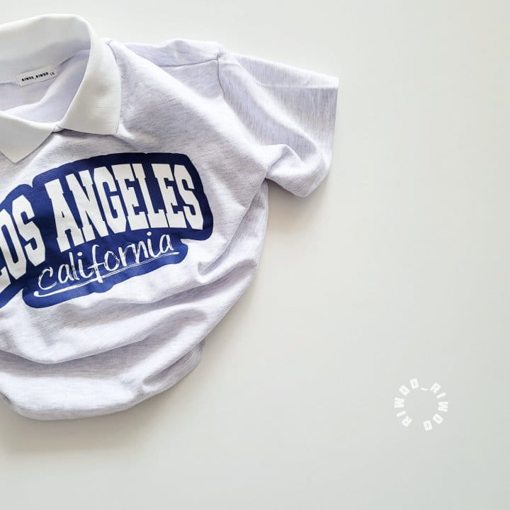 Riwoo Riwoo - Korean Children Fashion - #childofig - Los Angeles Yocco Collar 1/2 Tee - 6