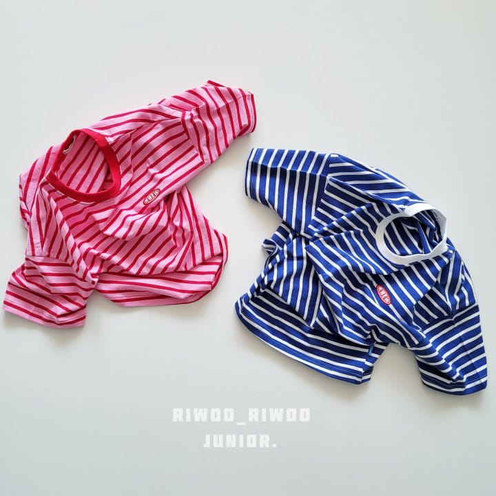 Riwoo Riwoo - Korean Children Fashion - #designkidswear - RW Pink Blue Box Tee - 5