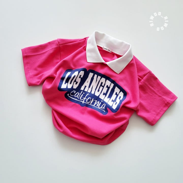 Riwoo Riwoo - Korean Children Fashion - #discoveringself - Los Angeles Yocco Collar 1/2 Tee - 9