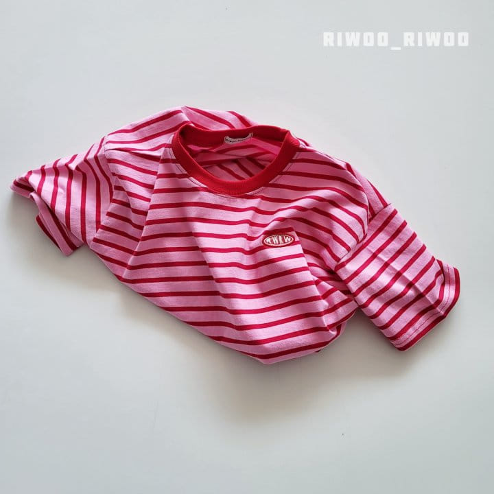 Riwoo Riwoo - Korean Children Fashion - #discoveringself - RW Pink Blue Box Tee - 6