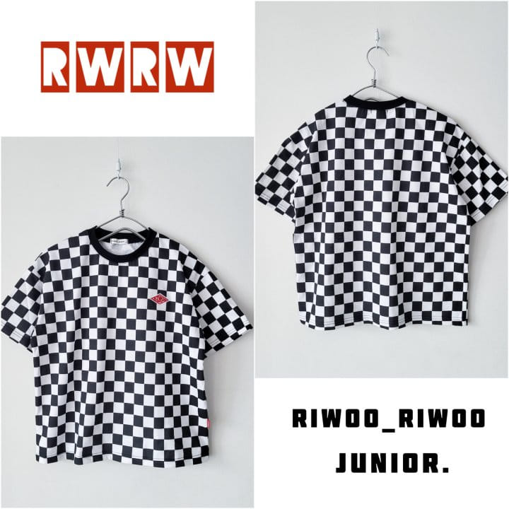 Riwoo Riwoo - Korean Children Fashion - #kidsstore - Riwoo Check Box Short Sleeve Tee