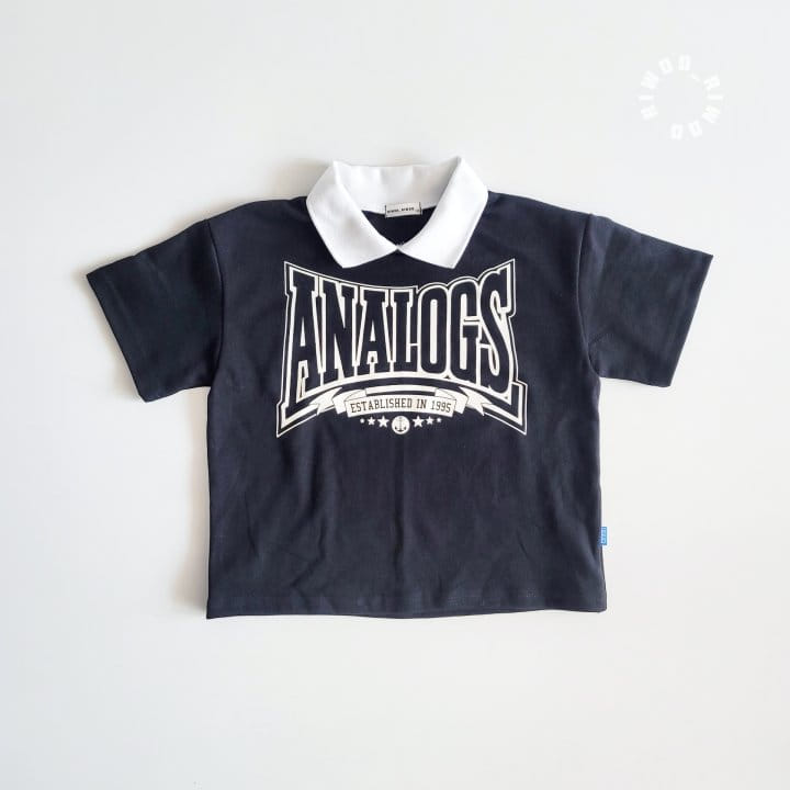 Riwoo Riwoo - Korean Children Fashion - #littlefashionista - Analog Yocco Collar 1/2 Tee - 4