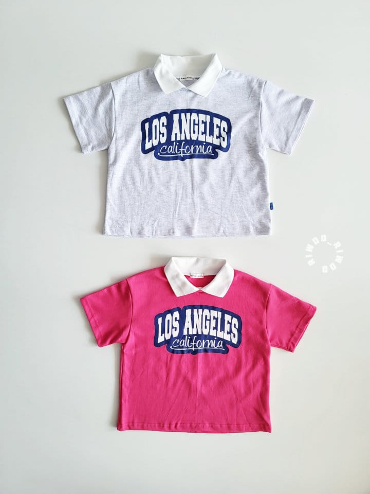 Riwoo Riwoo - Korean Children Fashion - #magicofchildhood - Los Angeles Yocco Collar 1/2 Tee - 2