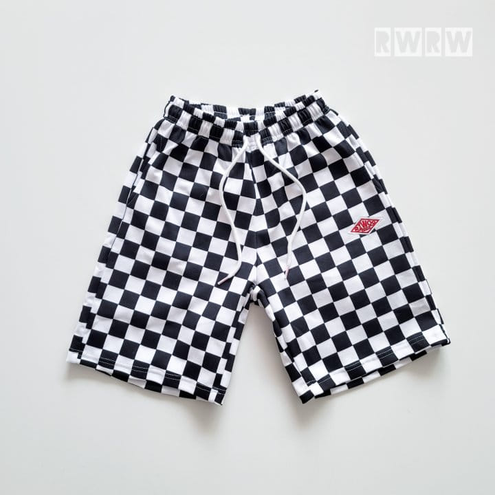 Riwoo Riwoo - Korean Children Fashion - #magicofchildhood - Riwoo Check Half Wide Pants - 4