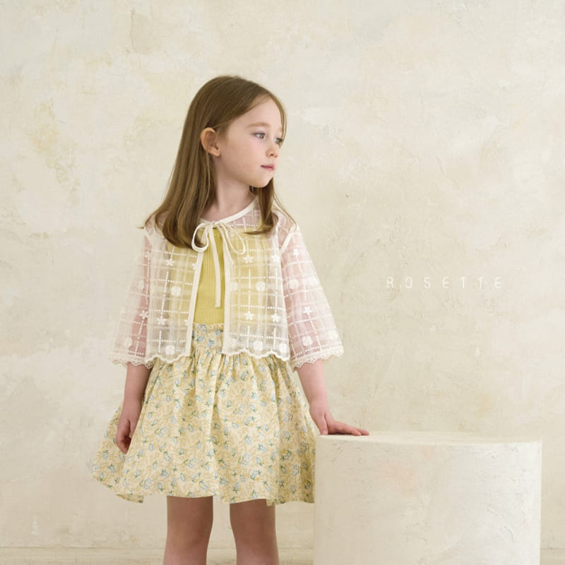 Rosette - Korean Children Fashion - #kidsshorts - Rose Lace Jacket - 2