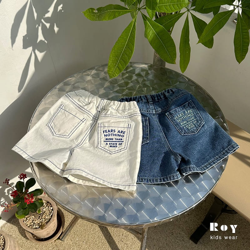 Roy - Korean Children Fashion - #childrensboutique - Mind Embroidery Shorts - 3