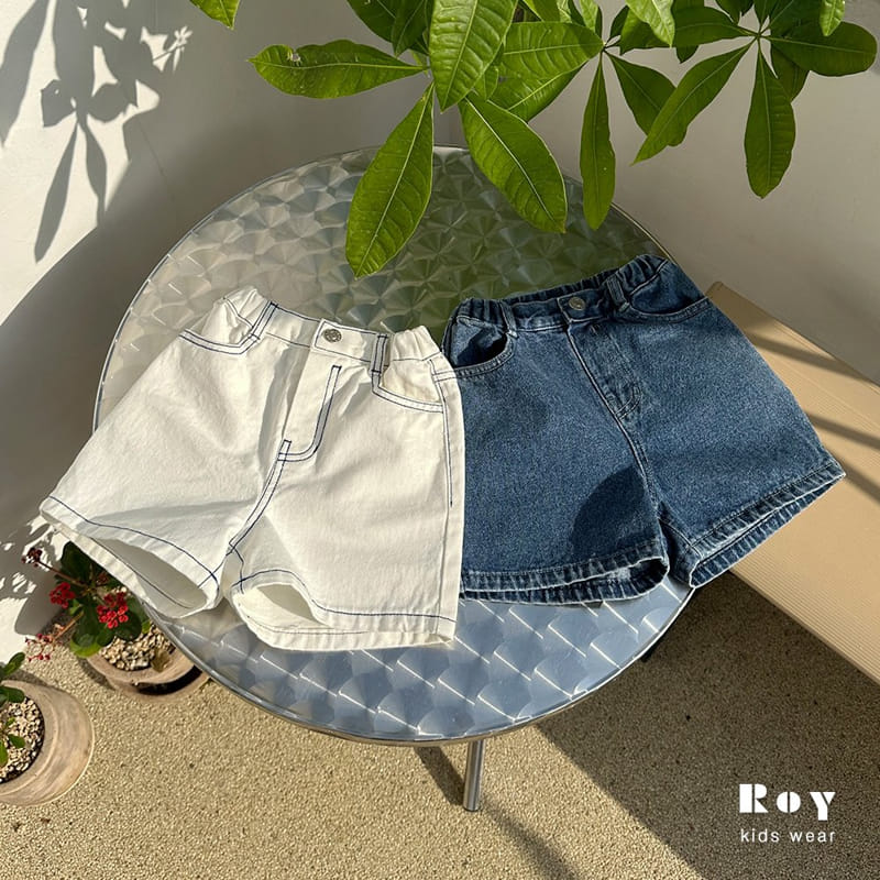 Roy - Korean Children Fashion - #childrensboutique - Mind Embroidery Shorts - 4