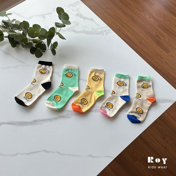 Roy - Korean Children Fashion - #designkidswear - Luck Smile Socks Set - 7