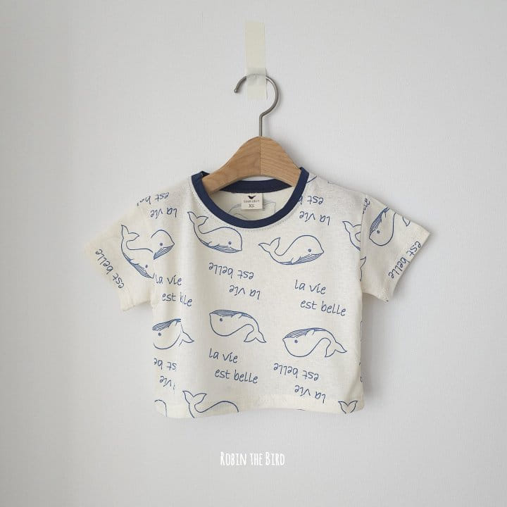 Saerobin - Korean Children Fashion - #minifashionista - Whale Short Sleeve Tee - 2