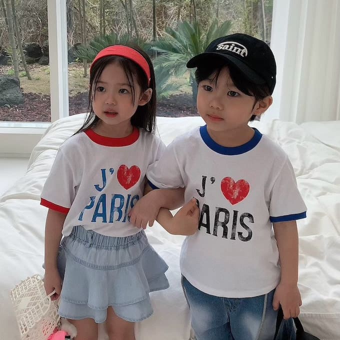 Saint Doll - Korean Children Fashion - #kidsstore - Paris Color Tee