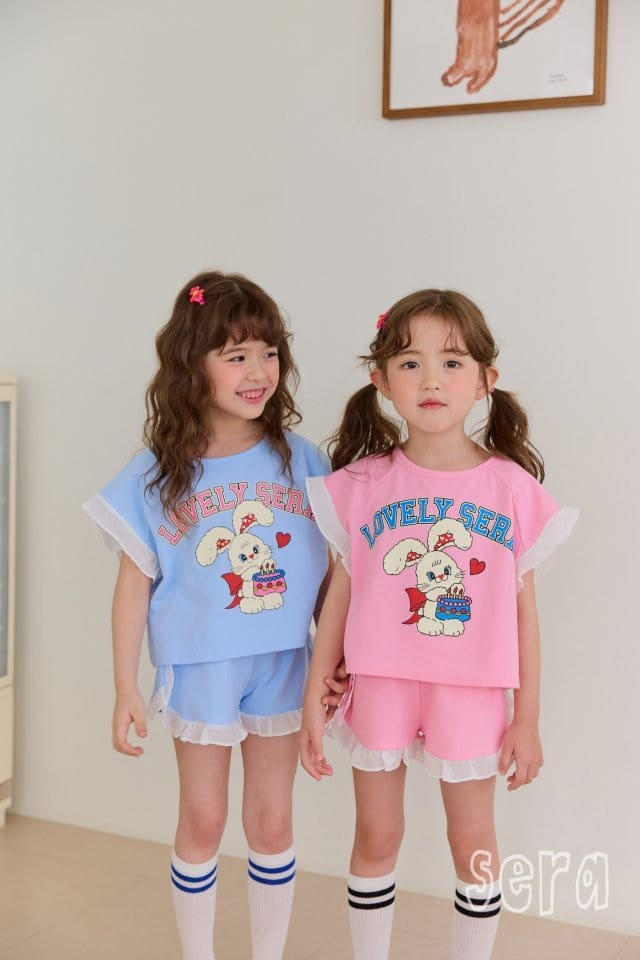 Sera - Korean Children Fashion - #childofig - Logo Rabbit Frill Top Bottom Set - 7