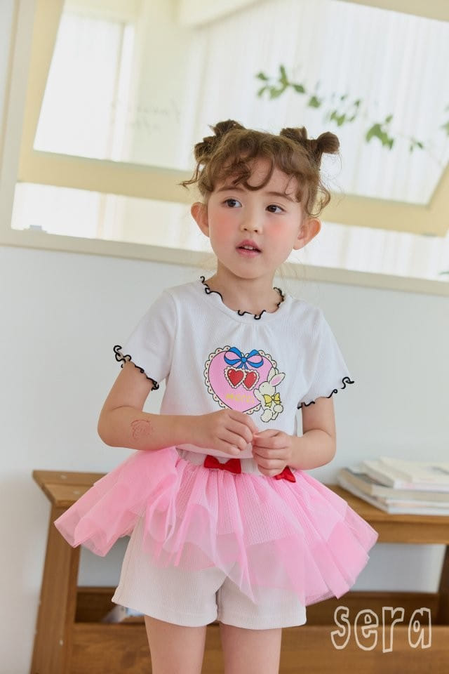 Sera - Korean Children Fashion - #childofig - Rib Heart Cherry Tee - 10