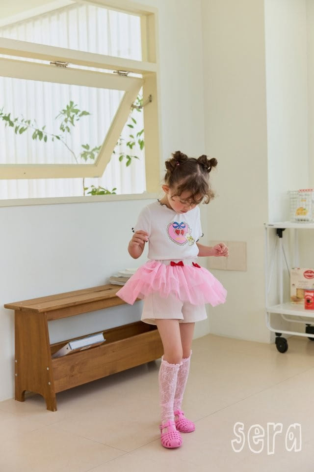 Sera - Korean Children Fashion - #childofig - Rib Heart Cherry Tee - 9