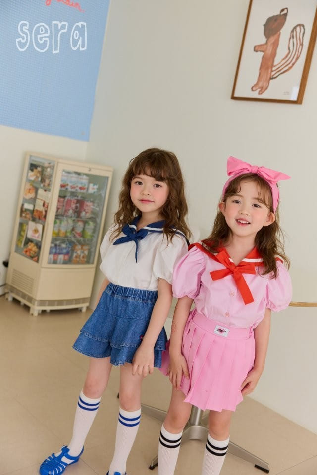 Sera - Korean Children Fashion - #prettylittlegirls - Denim Flare Skirt Pants - 4