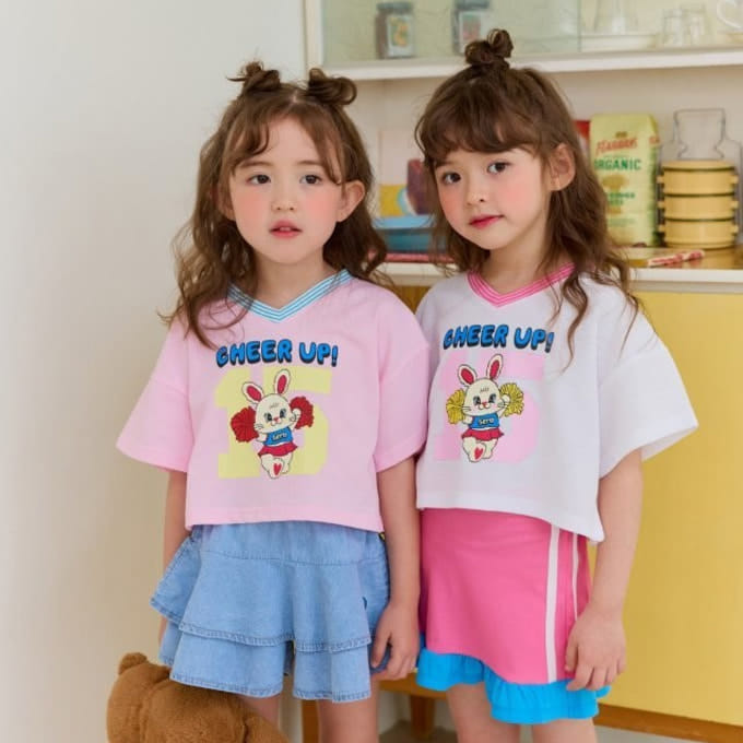 Sera - Korean Children Fashion - #childofig - V Neck Number Tee