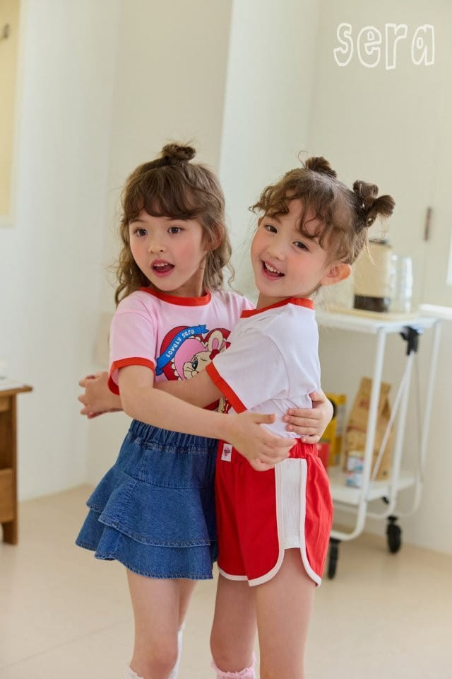 Sera - Korean Children Fashion - #fashionkids - Denim Flare Skirt Pants - 9