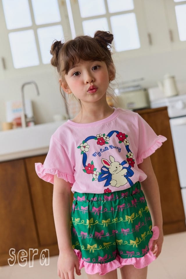 Sera - Korean Children Fashion - #fashionkids - Ribbon Print Pants - 2