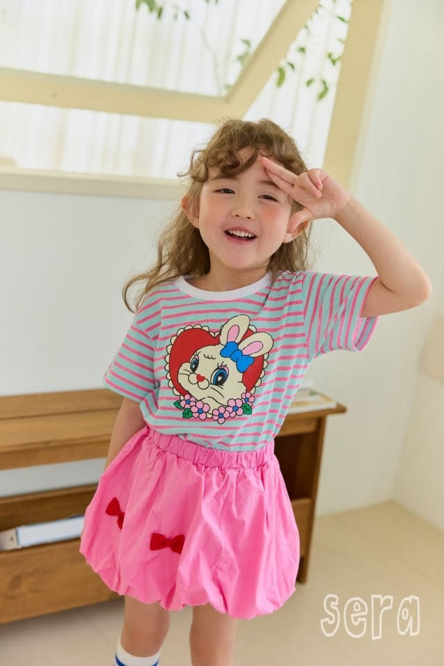 Sera - Korean Children Fashion - #kidsshorts - Heart ST Short Sleeve Tee - 2