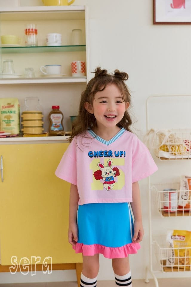 Sera - Korean Children Fashion - #kidsshorts - V Neck Number Tee - 6